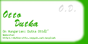 otto dutka business card